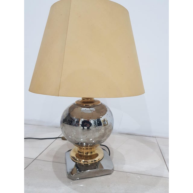 Silver and Gold Lamp, Italy, 1960s For Sale - Image 6 of 11