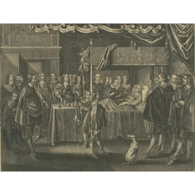 Deathbed of Frederik Hendrik, Prince of Orange, circa 1647–1650 – Historic Dutch Engraving This remarkable and moving...