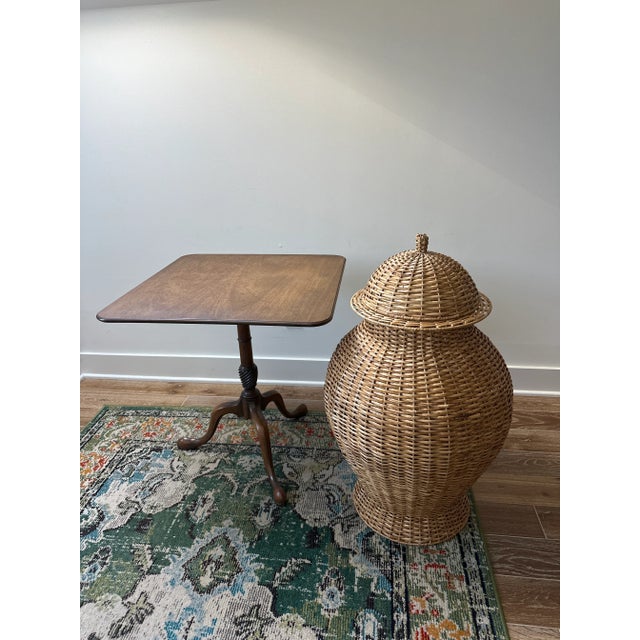 2020s Extra Large Wicker Lidded Urn For Sale - Image 5 of 6