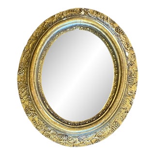 Vintage Gold Gilded Wood Oval Picture Frame by Curtis Art Company For Sale