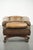 1990s English Chesterfield Ottoman in Cowhide Leather on Wheels For Sale - Image 5 of 13