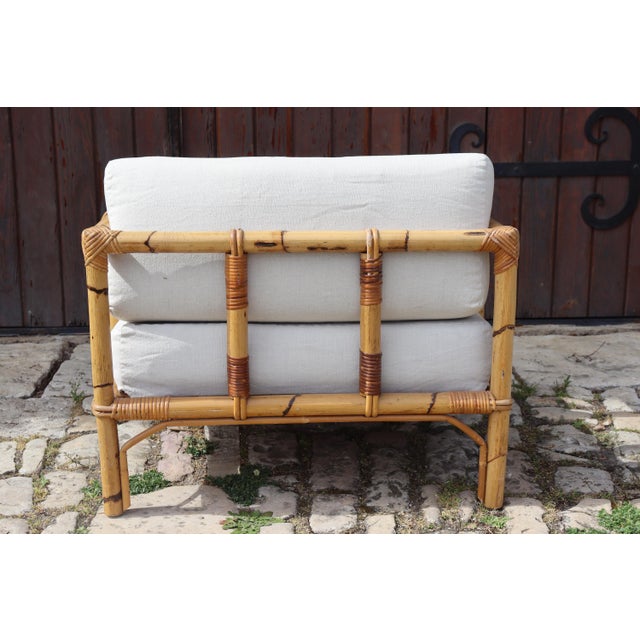 Vintage Rattan Armchair by Dal Vera, Italy, 1970 For Sale - Image 8 of 9