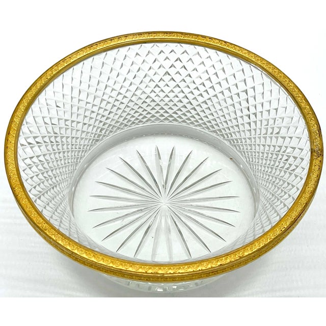 Traditional Empire Style Ormolu & Cut Crystal Compote/ Tazza For Sale - Image 3 of 12