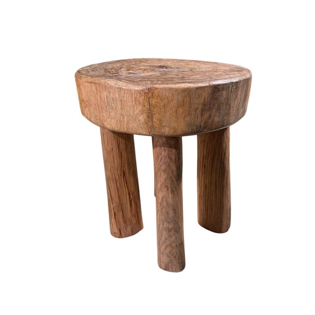 This vintage African milk stool is hand carved from one piece of wood by the Hehe Gogo people of Tanzania. Measuring 13"...