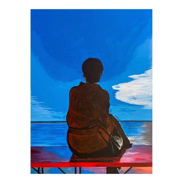 Waiting for Tomorrow Emmanuel Akolo (2025) Acrylic on Canvas For Sale