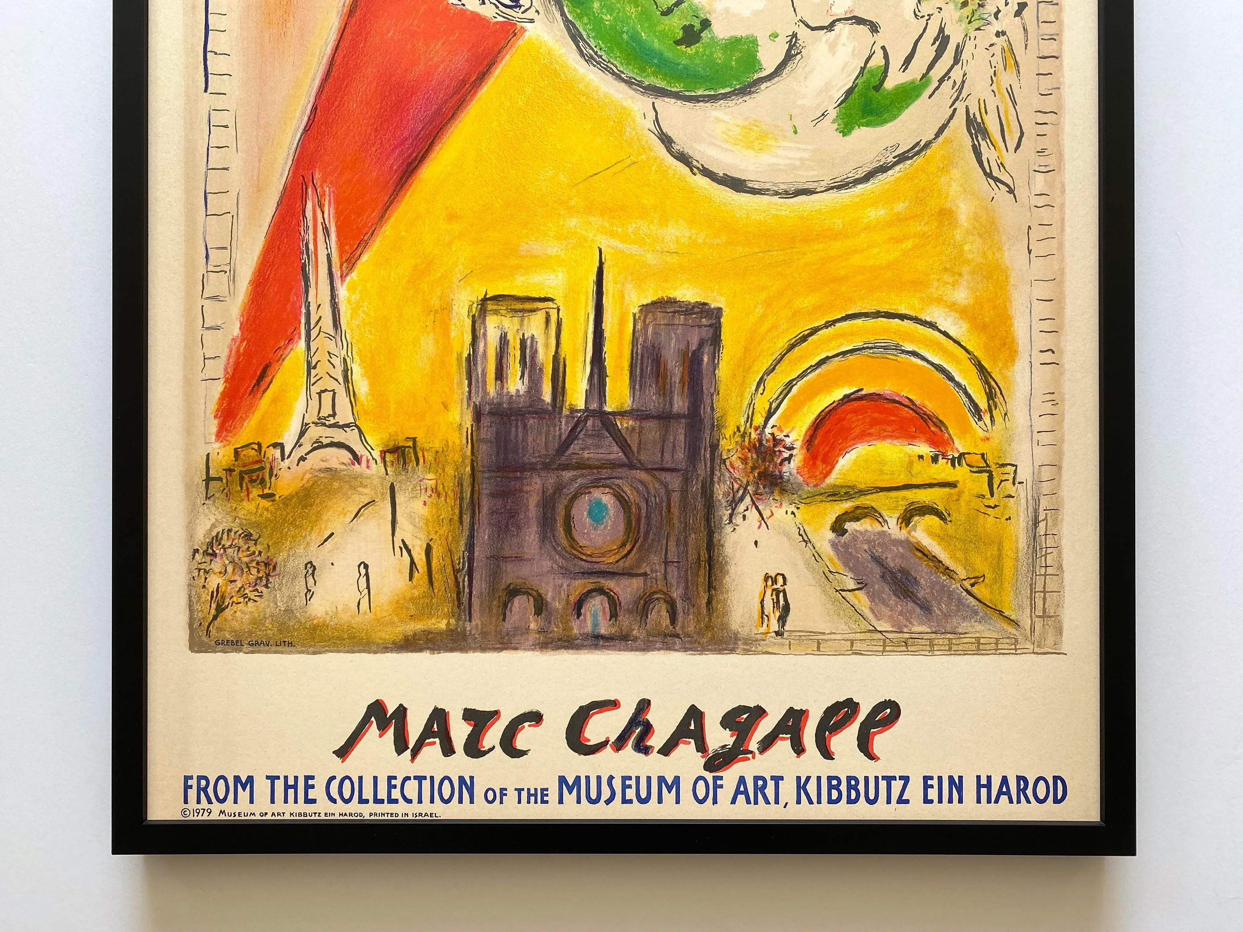 Marc Chagall Vintage 1979 Mid Century Modern Lithograph Print