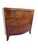 A George IV English Bow Front Chest of 4 Drawers. Exceptional wood grain to the front. Satinwood Inlaid stripe on the top...