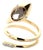 Gia Certified 1.18 Carat Weight Oval Diamond Snake Ring in 18k Yellow Gold, Size 6.75 For Sale