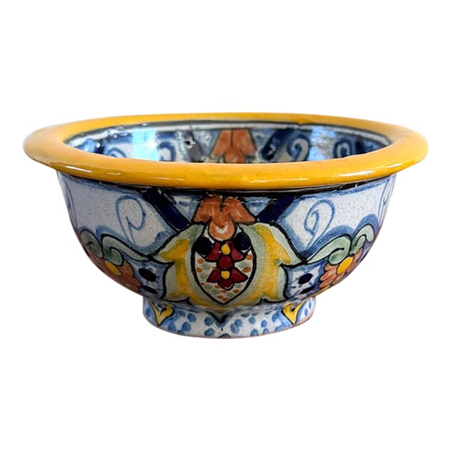 Late 20th Century Mexican Talavera ‘La Corona’ Pottery Bowl For Sale