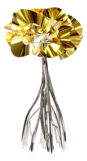 Mangrovia EM Floor Lamp in Stainless Steel and Aluminum by Barberini & Gunnell