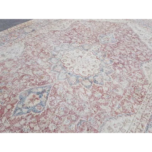 Beige 1960s Handknotted Floor Area Carpet For Sale - Image 8 of 9