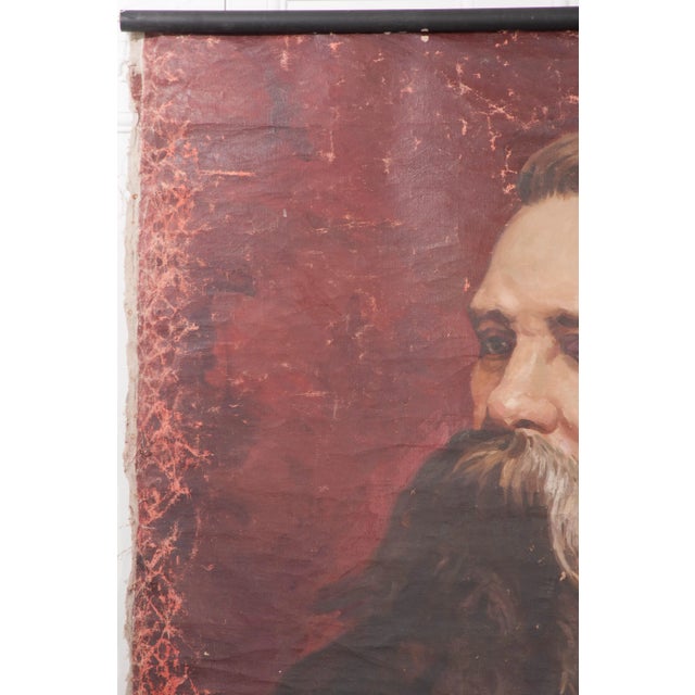 German 19th Century Large Portrait of Friedrich Engels For Sale In Baton Rouge - Image 6 of 13