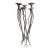 Aluminum Candelabra Tree Roots Brutalist Tall Floor Multi Candle Holder For Sale