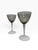 Vintage Mid-Century Etched Smoke Glass & White Opaline Stem Cocktail Pitcher Set - 5 Pieces For Sale In West Palm - Image 6 of 8