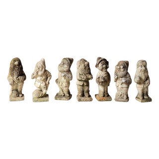 19th Century French Stone Seven Dwarfs Statues (Set of 7) For Sale