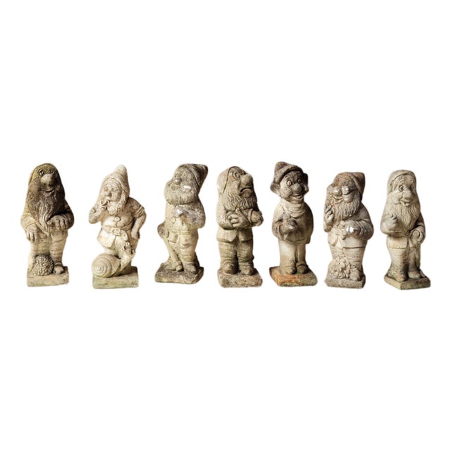 19th Century French Stone Seven Dwarfs Statues (Set of 7) For Sale