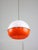 Italian Space Age Orange Acrylic Glass and Brass Pendant Lamp, 1970s For Sale - Image 12 of 18