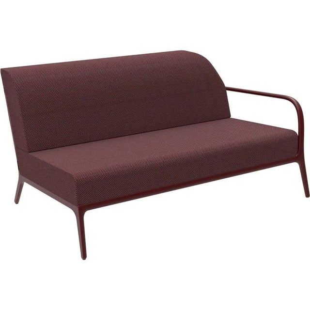 Xaloc left 160 burgundy modular sofa by mowee dimensions: d100 x w160 x h81 cm (seat height 42cm) material: aluminium,...