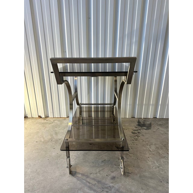 Chrome Serving Cart, 1970s For Sale - Image 9 of 18