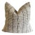 Feliz Handmade Organic Wool Pillow With Heavy Texture Brown Lines With Insert For Sale