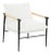 Wood Cali Pearl Performance Fabric Accent Chair For Sale - Image 7 of 7