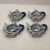 1950s 1950s Chinoiserie Blue & White Ceramic Tea Pot a Napkin Rings - Set of 4. For Sale - Image 5 of 8