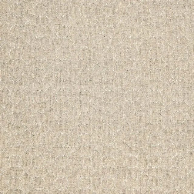 Sample - Schumacher Arles Embroidery Fabric in Greige For Sale