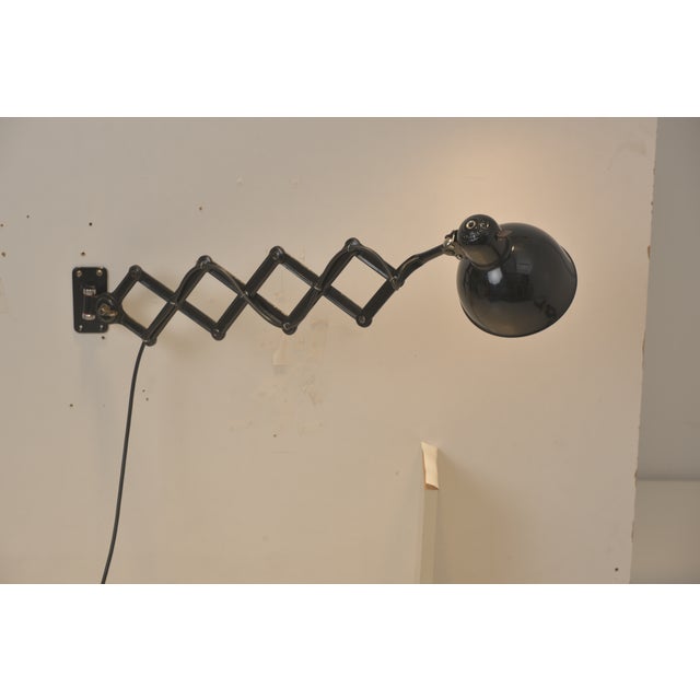 1950s Wall Lamp with Scissor by C. Dell for Kaiser + Co, 1950s For Sale - Image 5 of 9