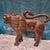 Vintage Hand-Carved Hardwood Lion Sculpture With Gulati Label, 20" For Sale - Image 9 of 10