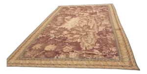 French Aubusson Tapestry with Plants and Birds