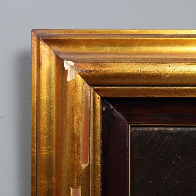 Brown Landscape with Cave and Brigands, Oil on Canvas, Framed For Sale - Image 8 of 12