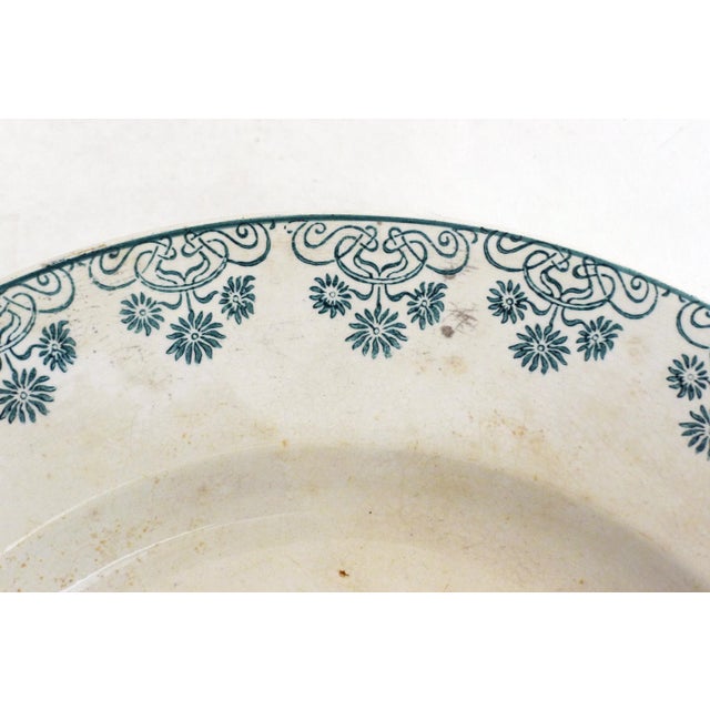 Art Nouveau Terre De Fer Plate Dish in Earthenware by Digoin Sarreguemines, 1890s For Sale - Image 6 of 11