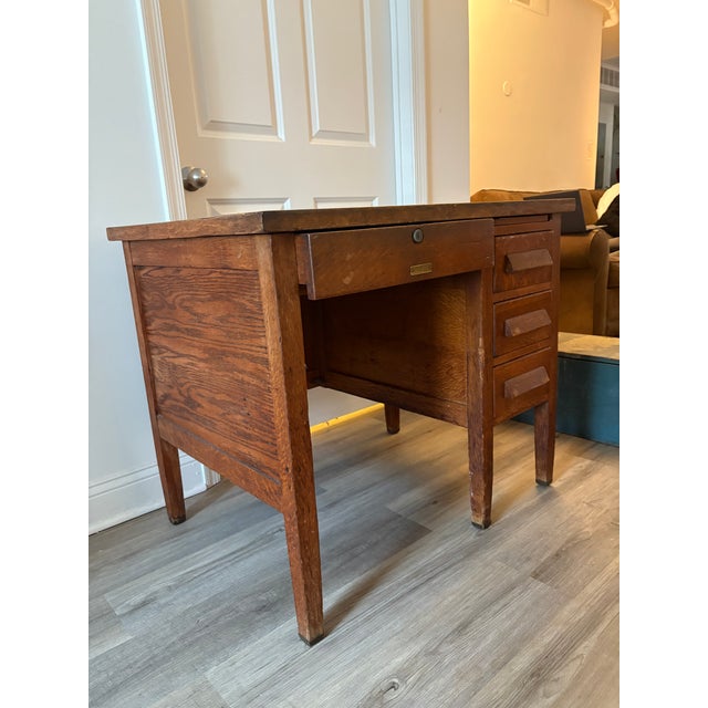 1910s Antique Derby Desk Company Small Desk For Sale - Image 5 of 5