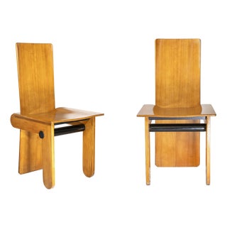 Set of Modernist Chairs by Carlo Scarpa for Gavina, Italy, 1974 For Sale
