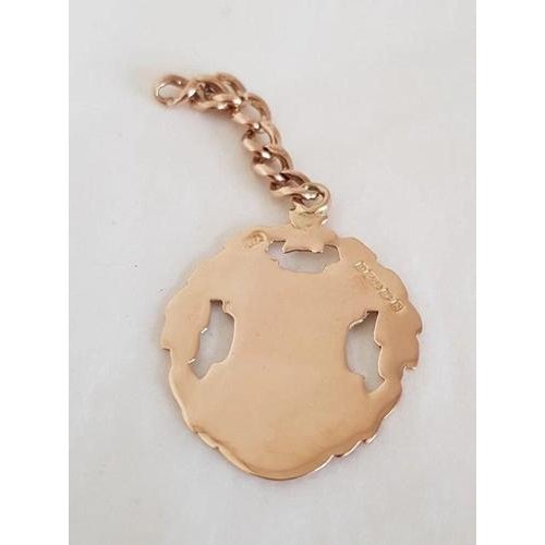 Metal Antique Gold Fob & Albert Chain from William Adams LTD, Birmingham, 1917 For Sale - Image 7 of 13