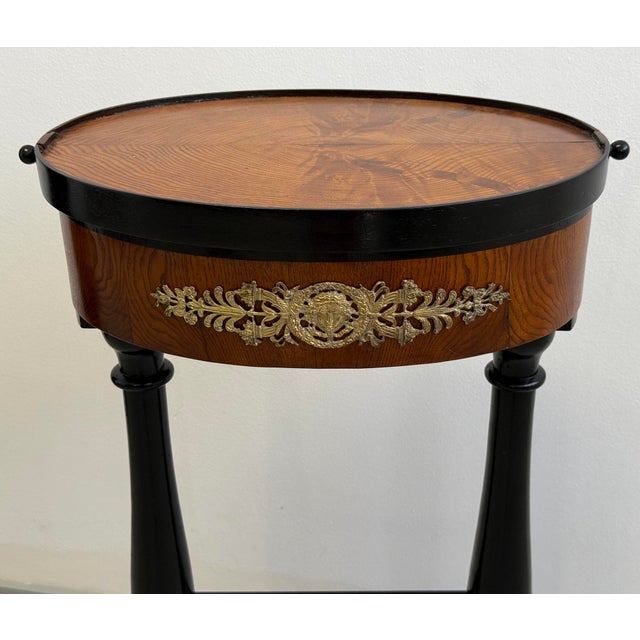 Early 19th Century Antique Empire Ash Sewing Table, 1830s For Sale - Image 5 of 12