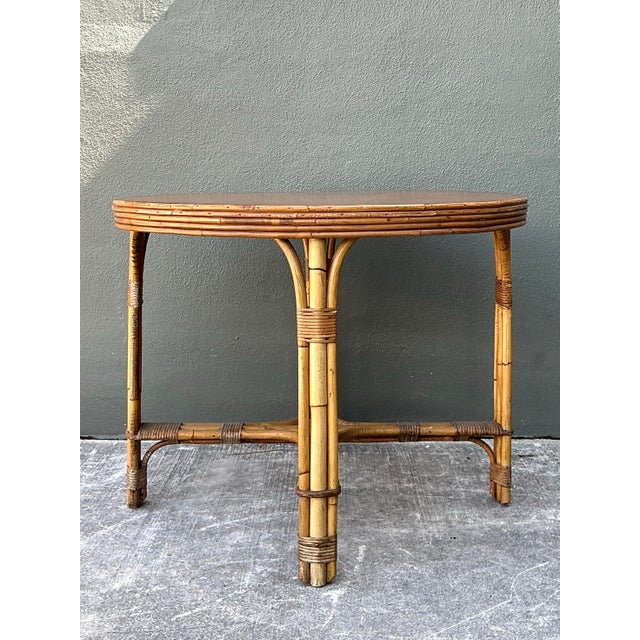 Vintage Bent Rattan Dining Table For Sale - Image 12 of 12