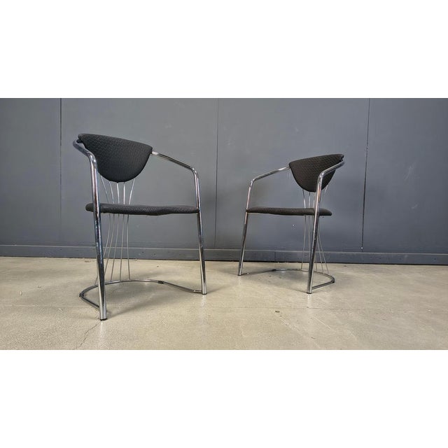 1970s Vintage Chrome Dining Chairs from Effezeta, 1970s, Set of 4 For Sale - Image 5 of 12