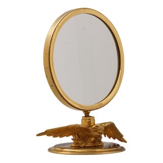 Gold Plated Table Mirror from Hermès Paris For Sale