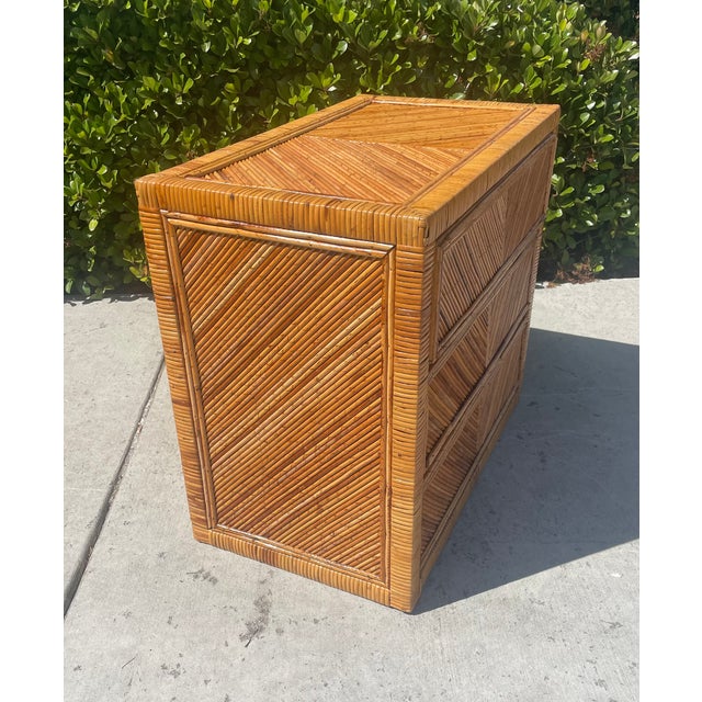 1970s Vintage Pencil Reed Rattan Dresser, Gabriella Crespi Style, For Sale - Image 5 of 8