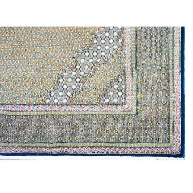 Tribal Vintage Persian Qum Rug For Sale - Image 3 of 12