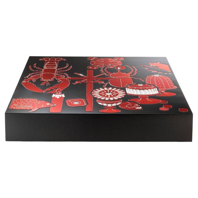 Wood Ultracoffee Black and Red Coffee Table by Vetralia For Sale - Image 7 of 7