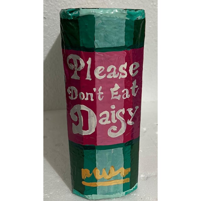 Jean Lowe, Book Sculpture Paper Mache Enamel Painting Jean Lowe Please Don't Eat Daisy For Sale - Image 9 of 18