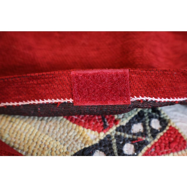 Vintage Judi Boisson 2004 Hand-Hooked Figural Pillow Covers in Cranberry Red - Pair, Unused For Sale - Image 18 of 18