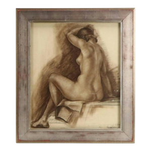 Seated Nude Drawing by John Benninger