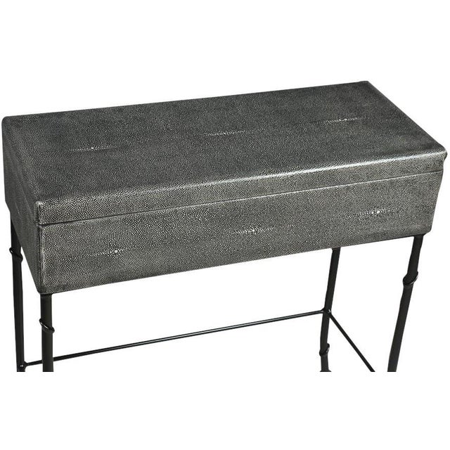 Sarreid Ltd. Sarreid Box on Stand Marbleized Gray Marble Black For Sale - Image 4 of 6