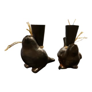 Jan Barboglio Iron Dove Candlesticks - a Pair For Sale