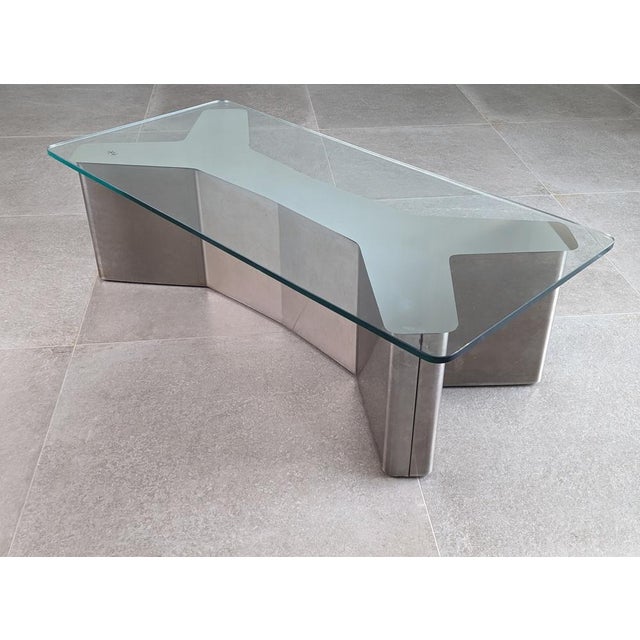 Stainless Steel Ypsilon Coffee Table, 1970s For Sale - Image 3 of 11