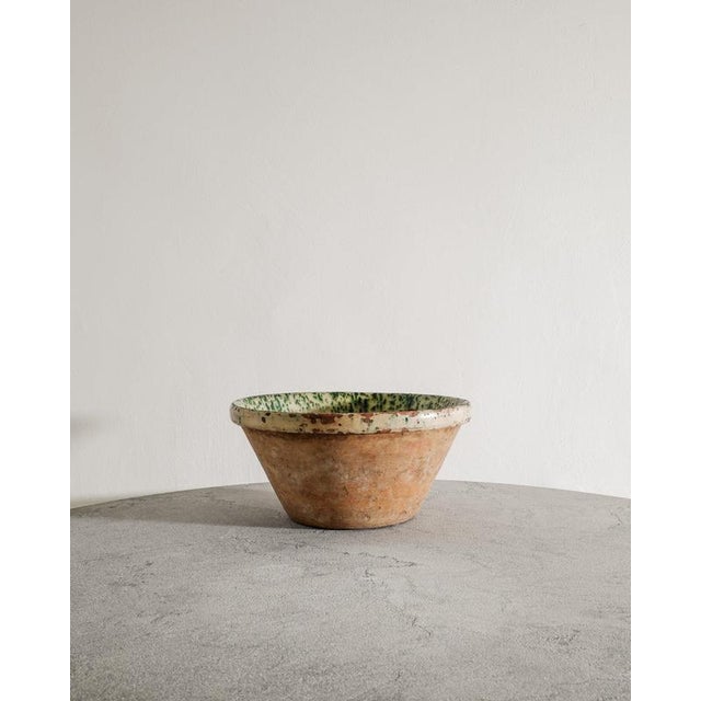 Ceramic Large Antique Decorative Teracotta Stoneware Bowl, 1800s For Sale - Image 7 of 7