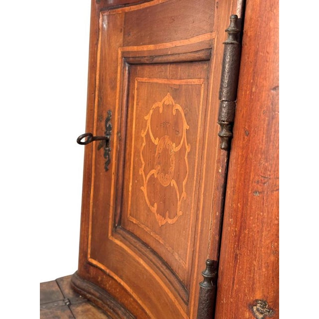 2000 - 2009 19th Century Walnut Kneeler with Inlaid Drawer snd Door For Sale - Image 5 of 6